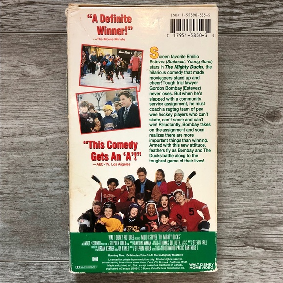 Mighty Ducks VHS - Picture 2 of 2